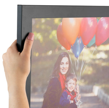 7x33 Inch Black Picture Frame, This 1.2500 Inch Custom Poster Frame is Black - Comes with Acrylic and Corrugated