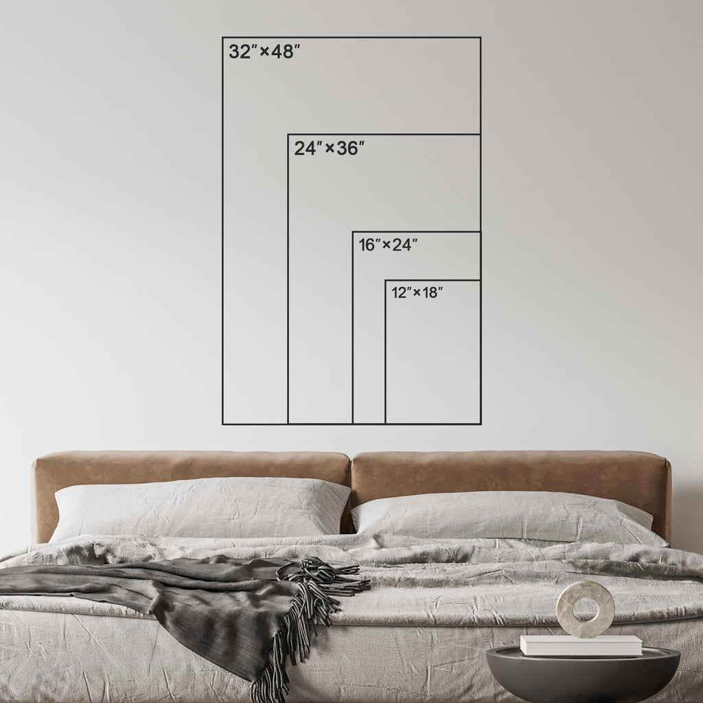 Canvas Print Wall Art Faded Textured Brown & White Color Blocks Abstract Shapes Illustrations Minimalism Contemporary