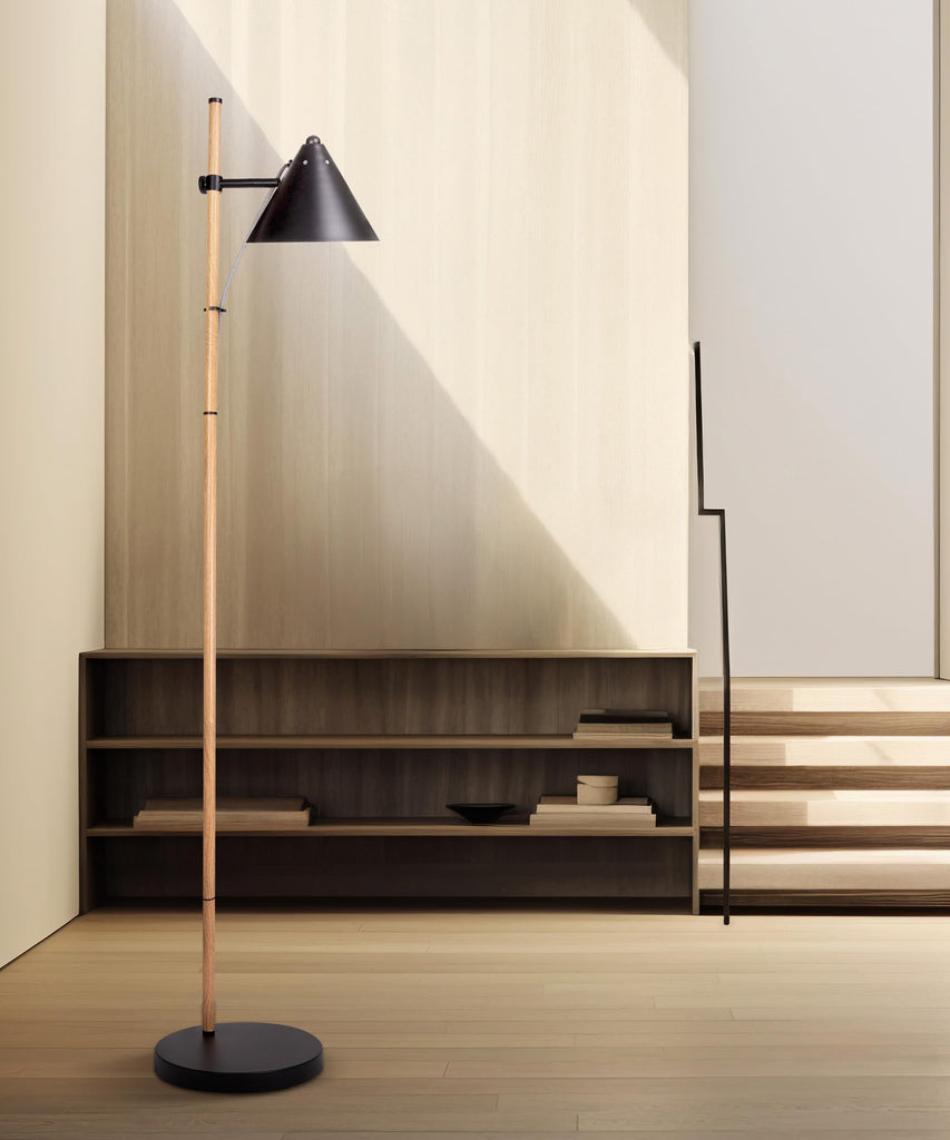 Noah 59" Wood Effect Adjustable Floor Lamp, Reading Lamp