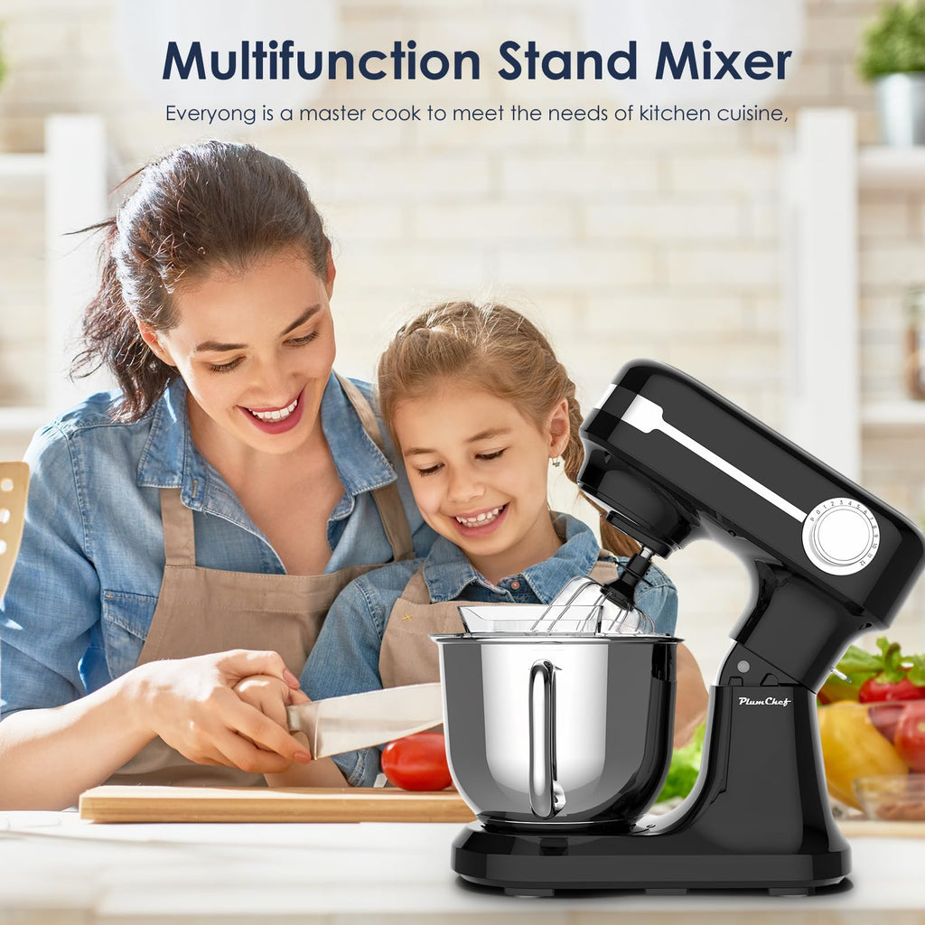 5.5QT Electric Stand Mixer,Tilt-Head Food Mixer(Black)