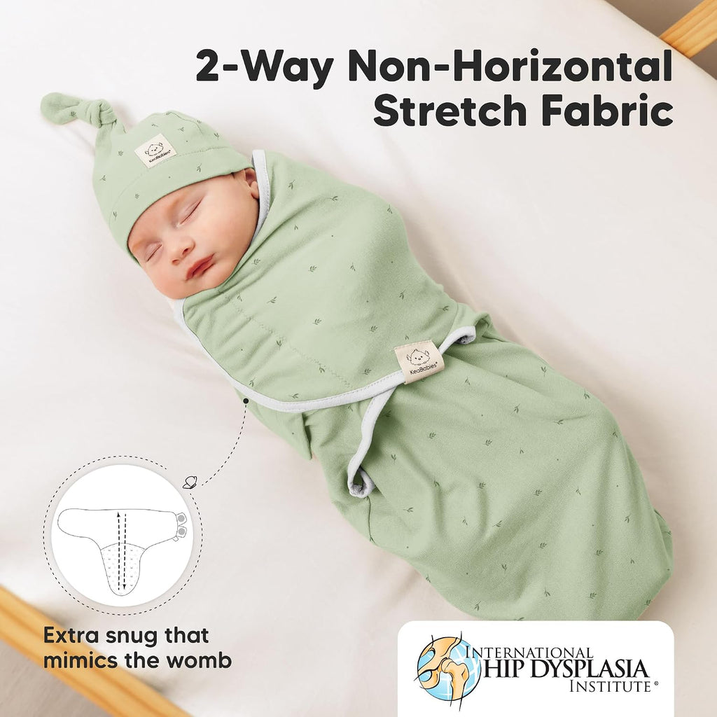 3pk Organic Swaddles for Newborns Girls, Boys & Hats (Bunnies, )