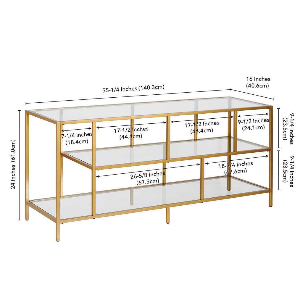 55" TV Stand for TVs up to 60", Gold