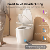 Smart Toilet with Bidet Built-in: Bidet Toilet with 4 Washing Modes Child Friendly, Toilet Bidet with Heated Seat