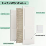 30"x80" 2-Panel Shaker Style White Primed Hollow Core Interior Molded Door Slab, NOT Pre-drilled and NOT Included