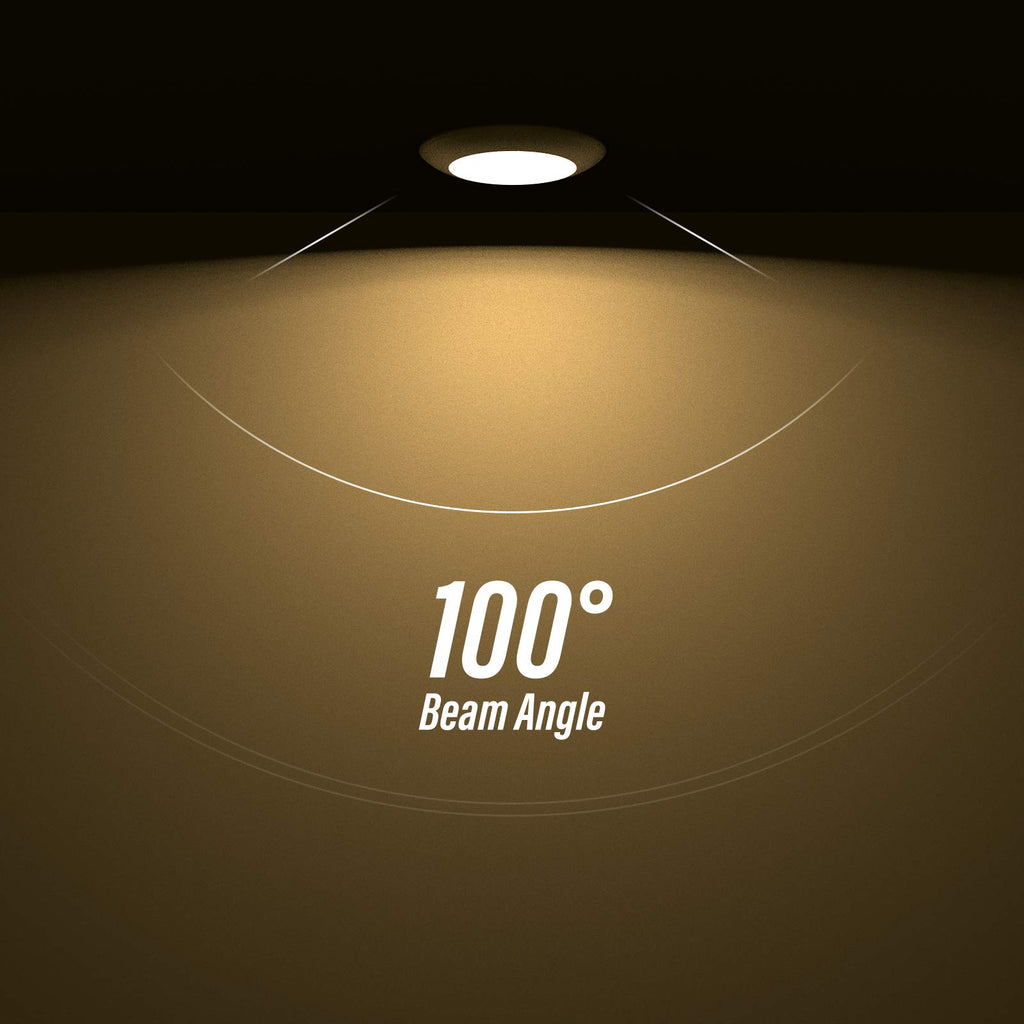 20 Packs 6 Inch LED Disk Light Surface Mount Low Profile Recessed Retrofit Ceiling Fixture for J Box, Dimmable