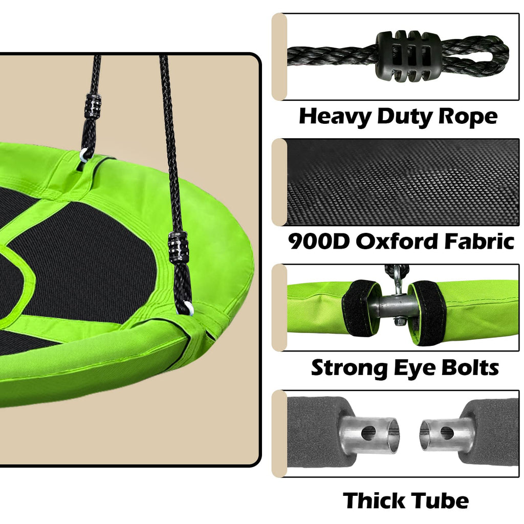 Tree Swing - 40" Saucer Tree Swing for Kids Waterproof Platform Swing Seat
