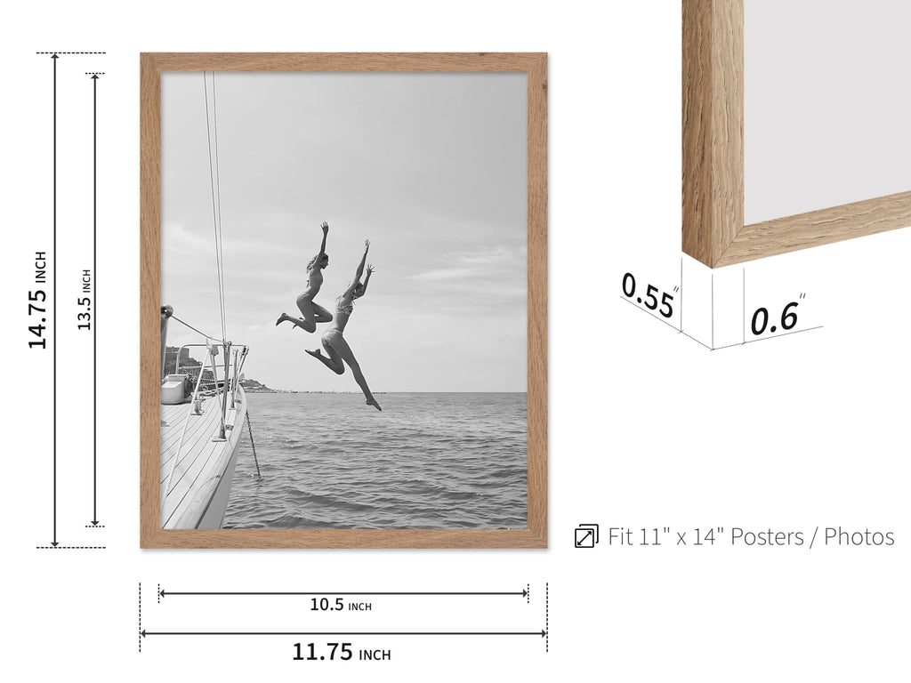 Jumping Off a Boat Poster - Sailboat Print - Ocean Art - Swimming Illustration - Black and White Photo - Ocean or