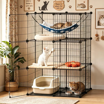 Cat Cage DIY Cat Enclosures Catio for Kitten (27"x 27"x 41")
