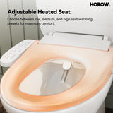 T0338W One Piece Toilet with Smart Seat, Elongated ADA Height Toilets with Heated Seat