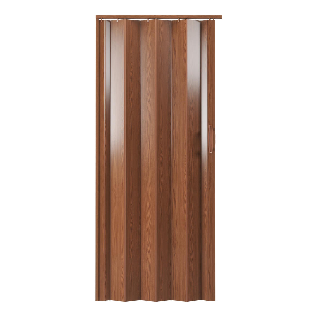 Studio Series 32" x 80" PVC Foldable Accordion Door, Walnut
