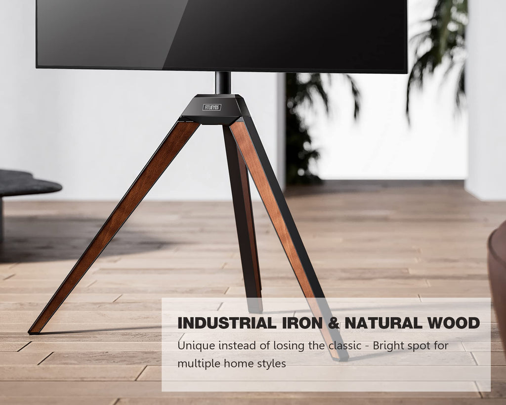 Corner TV Stand for 32-65 Inch TV with Height Adjustable, Walnut