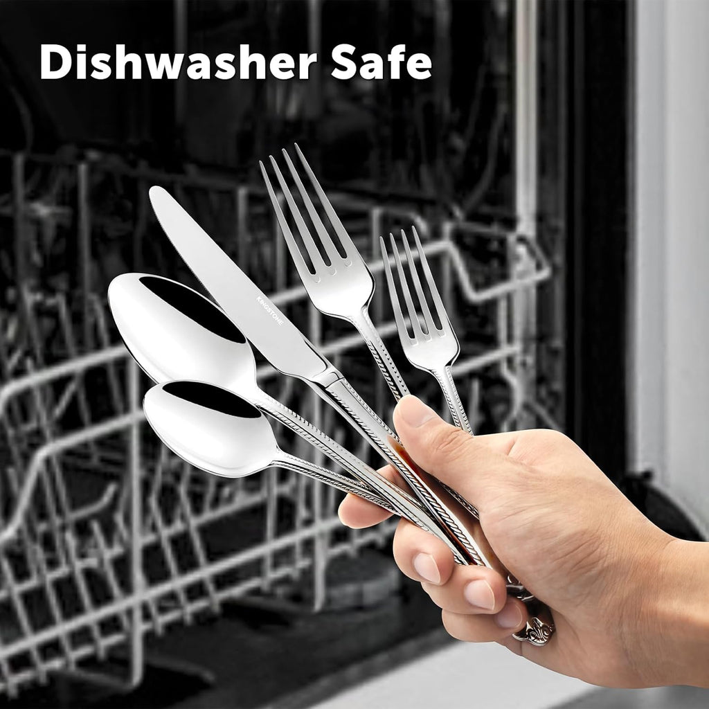 Silverware Set, 30-Piece 18/10 Stainless Steel Flatware Set Cutlery Set for 6