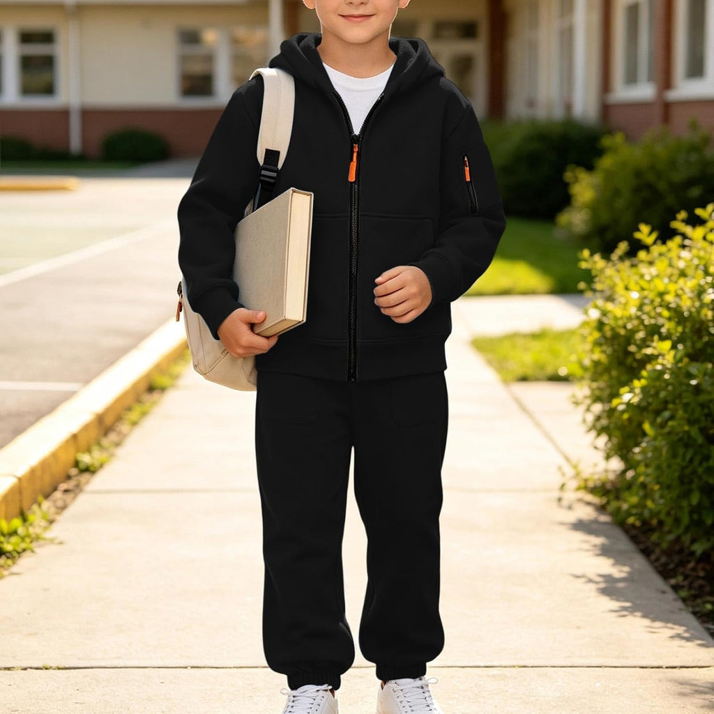 Boys Sweatsuit 2 Piece Full Zip Hoodie and Sweatpants Matching Tracksuits