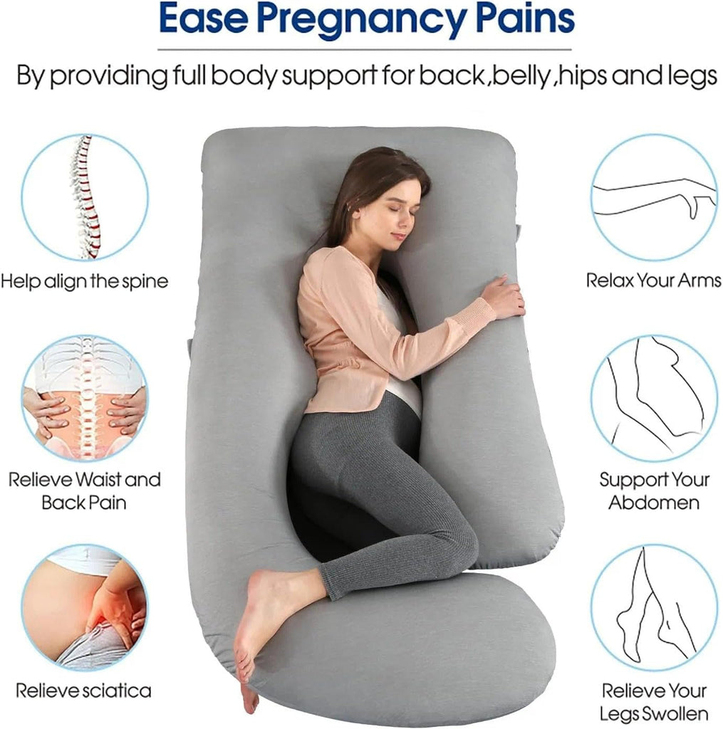 Pregnancy Pillows for Sleeping, U Shaped Full Body Maternity Pillow for Pregnant Women with Removable Bean Velvet