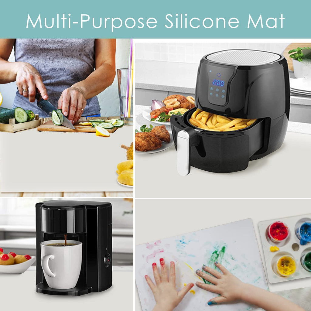 Extra Large Silicone Table Mat, Food-Grade Silicone Mat for Crafts Kids Placemat Desk Countertop Waterproof Protector