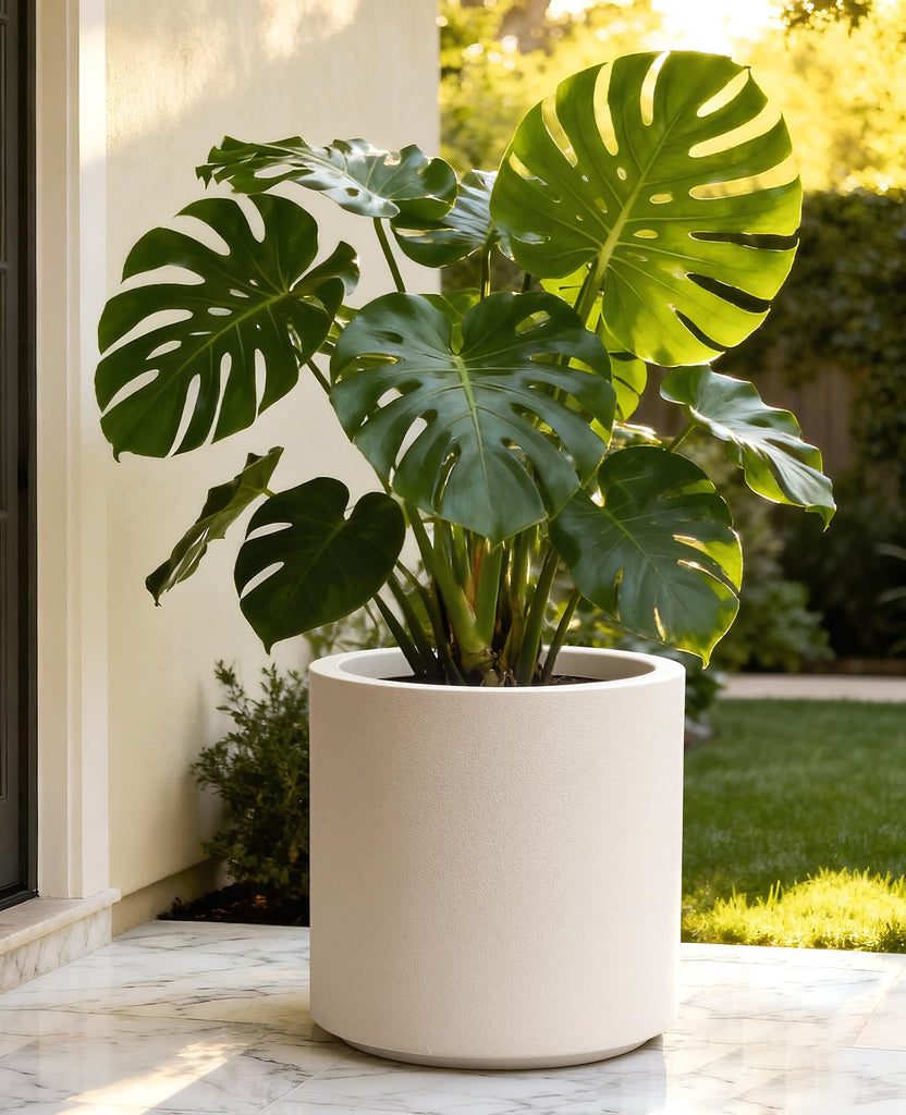 13.2 Inch Large Plastic Plant Pot with Drainage Plug for Indoor
