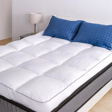 Mattress Topper Full Cooling Plush Pillow Top Mattress Pad Feather Bed Topper, Extra Thick Hotel Quality Down