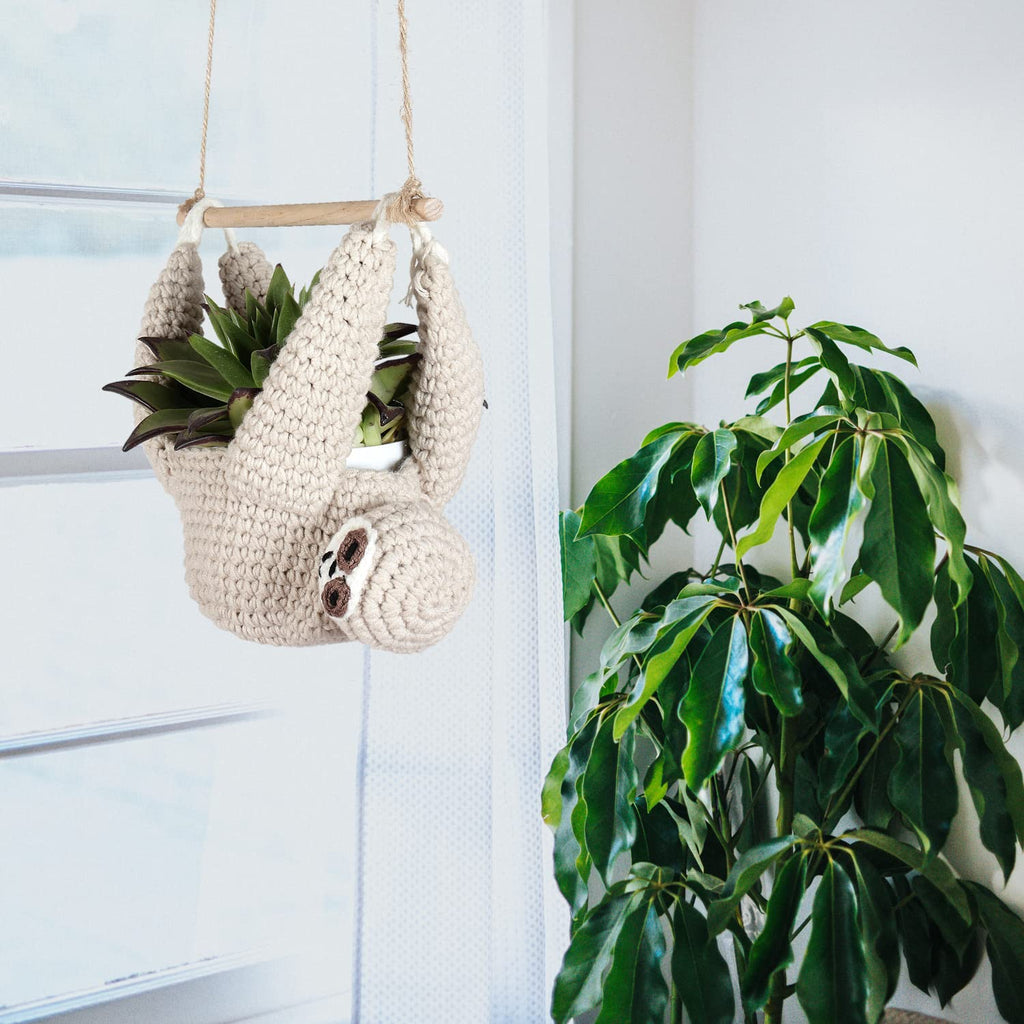Sloth Gifts Sloth Plant Hanger Plant Gifts Macrame Hanging Planter