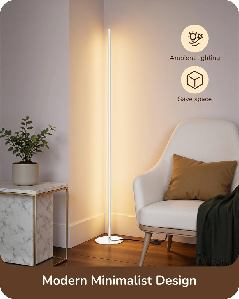 2 Pack 57.5" Floor Lamps with Remote, Stepless Dimmable & 7 CCT