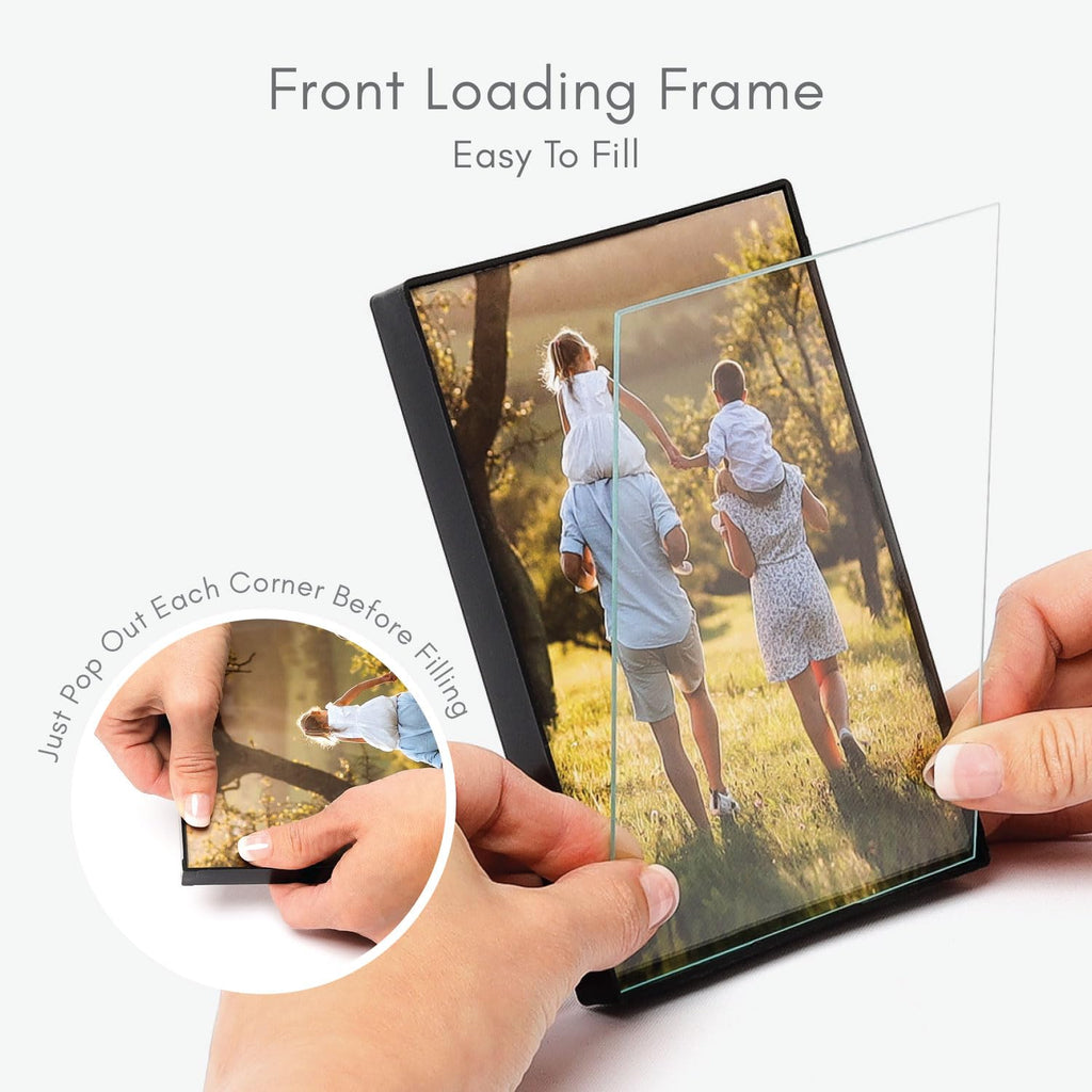 5x7 Picture Frame Set - Front Loading 5 x 7 Frames - Display for Wall Artwork, Accent Piece, Photographs - Minimalist