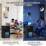 Dehumidifiers for Home, 99oz Water Tank Dehumidifier for Bedroom Basement Bathroom RV with Auto Shut Off, Drain Hose