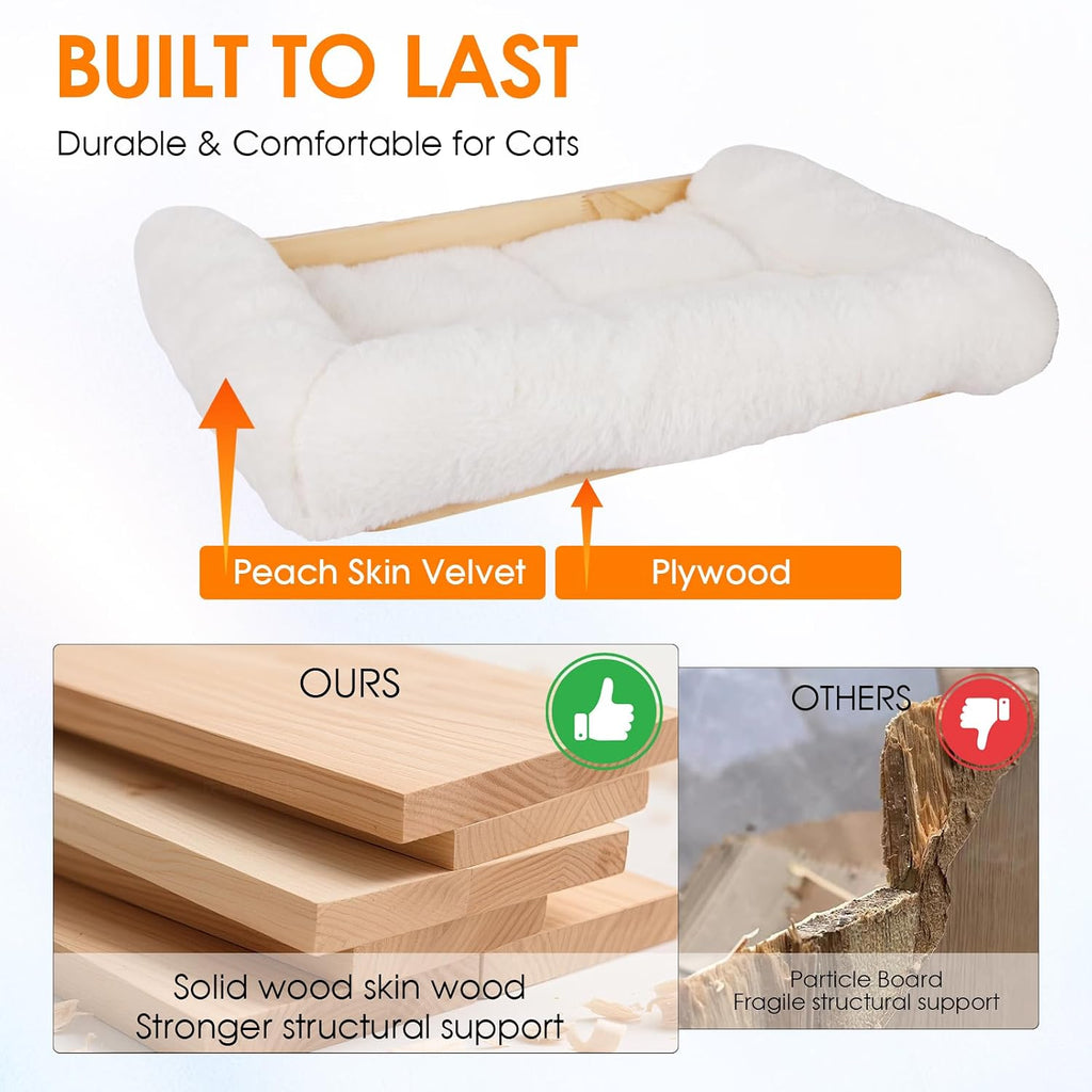 6 in 1 Cat Wall Shelves Climbing System with Sisal Scratching Perch