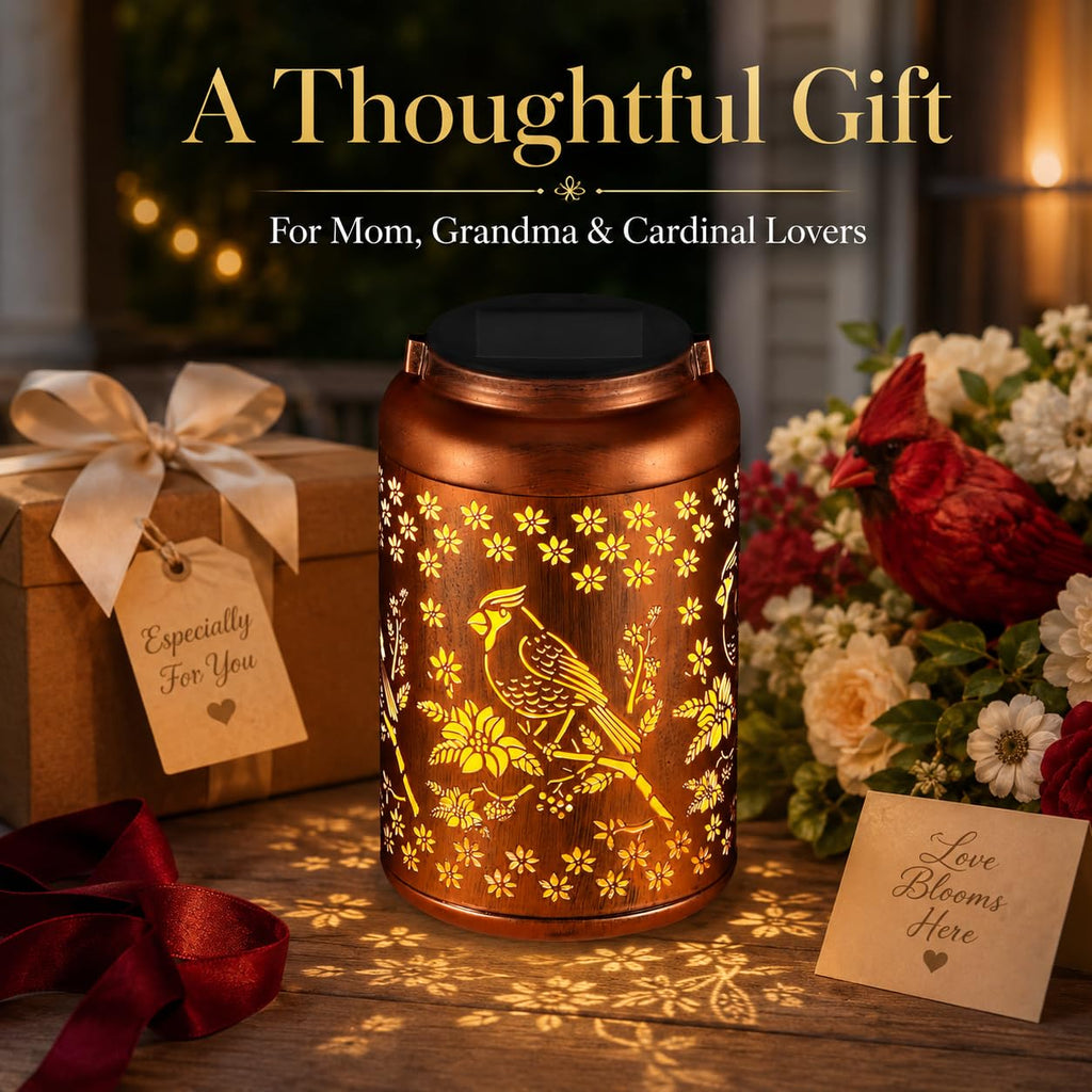 Lantern Outdoor Waterproof Garden Decor Gifts for Women Mom Grandma