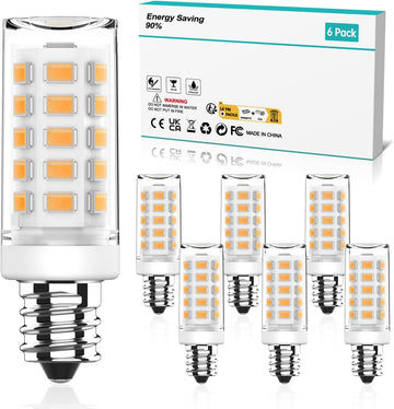 E12 LED Bulb 4W 40W Halogen Equivalent, 3000K Warm White, 400LM, 120V 6Pack