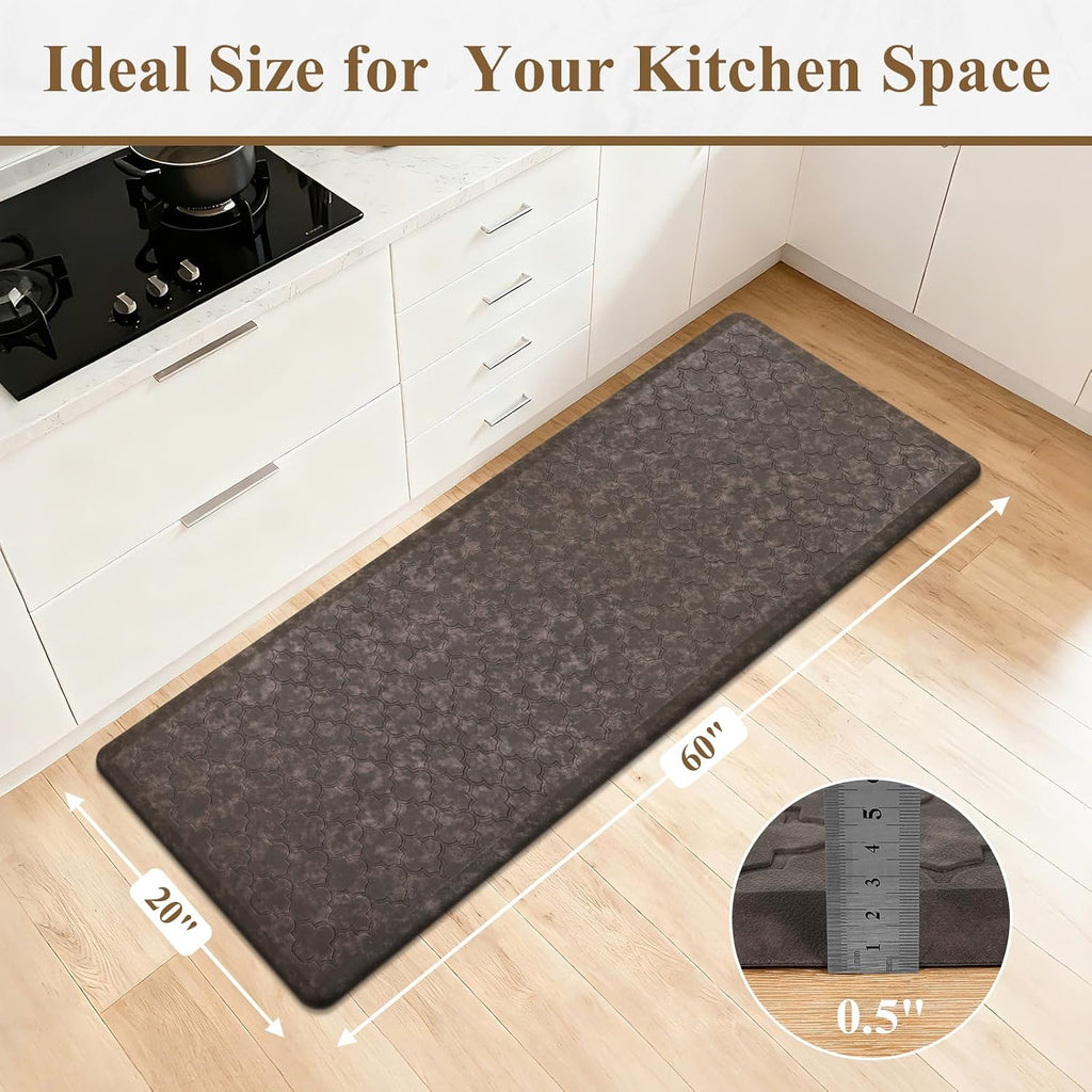 Anti Fatigue Kitchen Mats for Floor 20"x60", Cushioned Standing Mat | Non Slip Waterproof Kitchen Runner Rug, Heavy