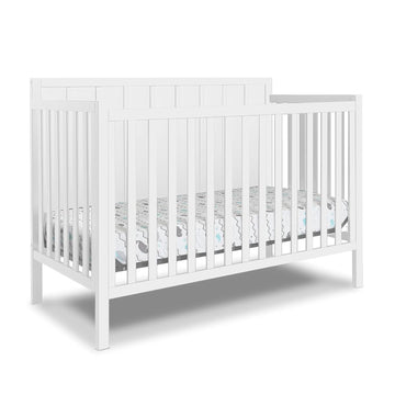 Crib Classic 4-in-1 Convertible Crib, Made of Wood, Non-Toxic Finish, Wooden Baby Bed, Toddler Bed, Child's