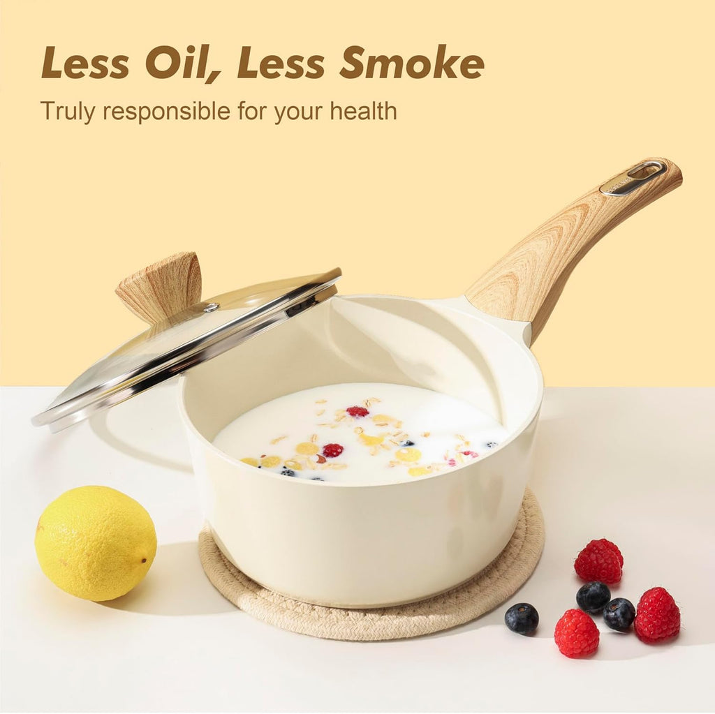 Ceramic Cookware Sets, Pots and Pans Set Non stick, Non toxic Healthy Induction Cookware, 26 Pcs Nonstick Kitchen