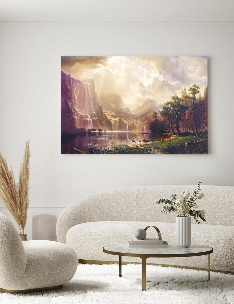 Bierstadt Among the Sierra Nevada California Canvas Art, 36x24