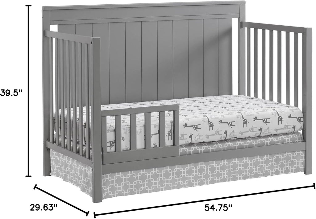 4-in-1 Convertible Crib, Dove Gray, GreenGuard Gold Certified