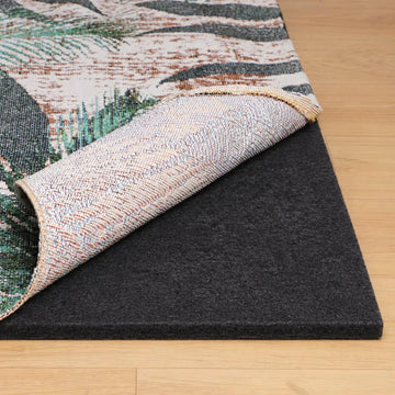 Rug Pad 5x7 Non Slip for Hardwood Floors, 1/8" Extra Thick Waterproof Felt Carpet Pad, Low Profile Underlay for Area
