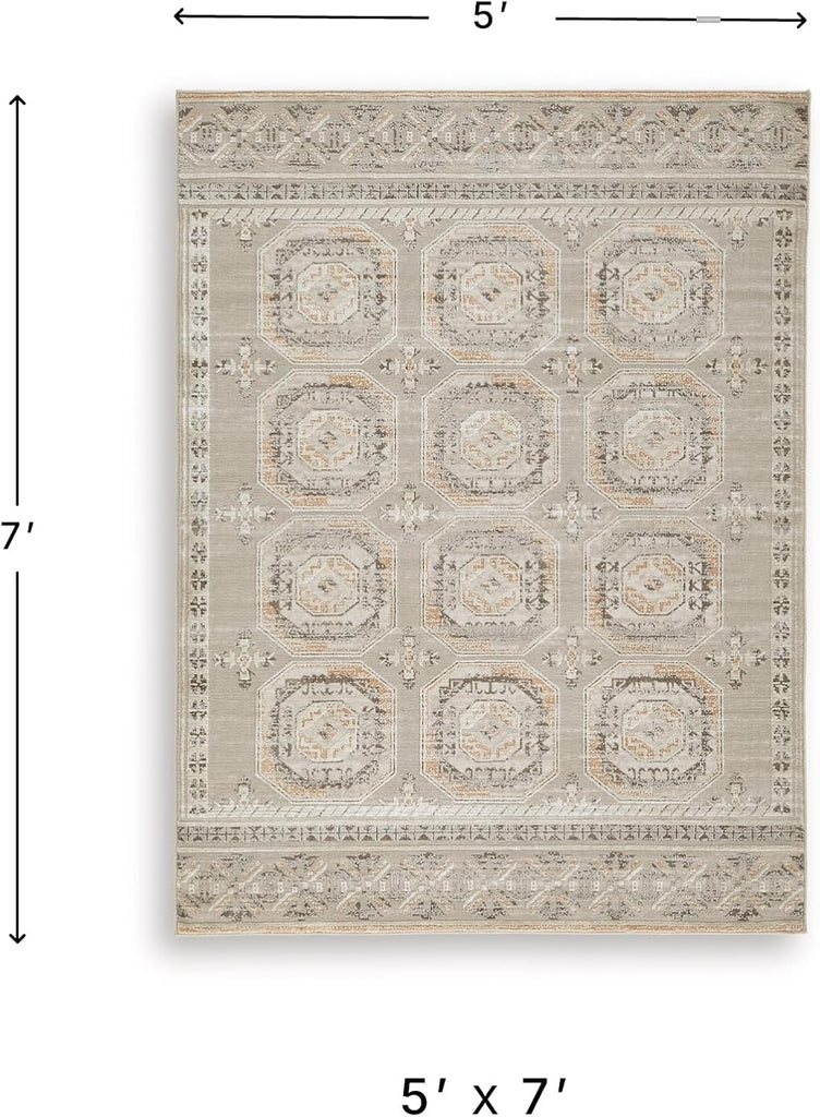 5x7 Area Rug, Traditional Medallion