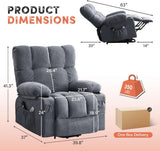Power Lift Recliner Chair with Massage and Heat for Elderly