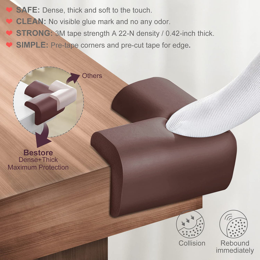 Proofing Edge Corner Protectors for Furniture, 18ft Edge + 8 Corners