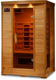HEATWAVE Coronado 2 Person Hemlock Low EMF Infrared Wood Sauna for Home & Indoor Relaxation