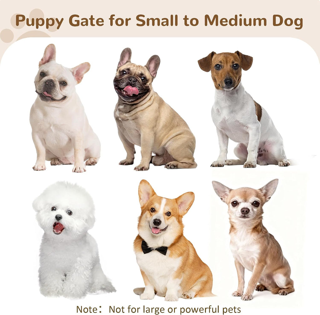 Free Standing Dog Gate Indoor, Foldable Dog Gate for Stairs Doorways