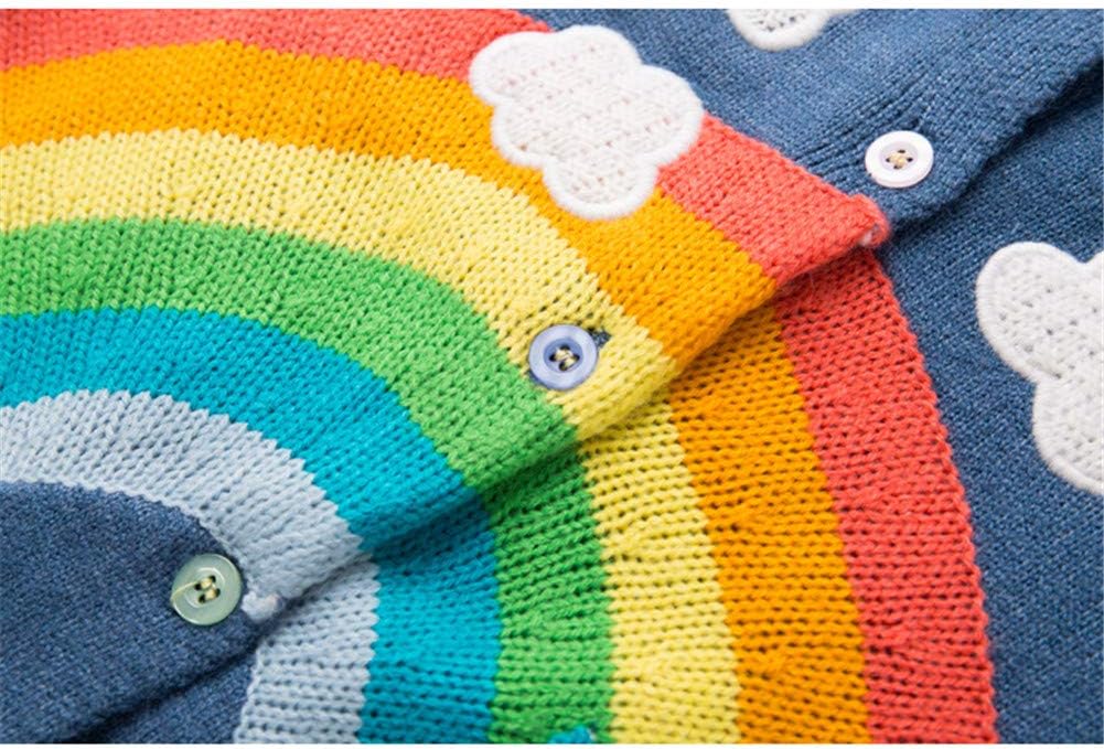 Toddler Sweaters Knitted Cardigan for Boys Girls 1-7 Years Rainbow