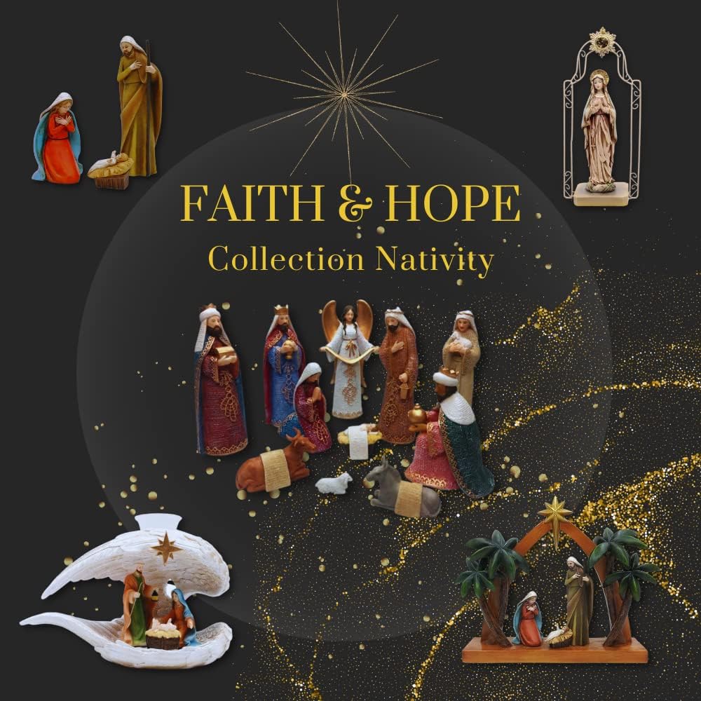 Nativity Scene Set, Traditional Christmas Figurines, Set of 11