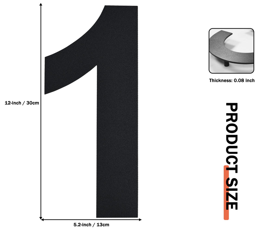 Modern House Numbers for Outside-12 Inch High Stainless Steel Home Address Numbers/Floating Appearance/Easy to