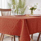 Jacquard Table Cloth Damask Design Water Proof Wrinkle Free Heavy Weight Soft Tablecloth Decorative 
