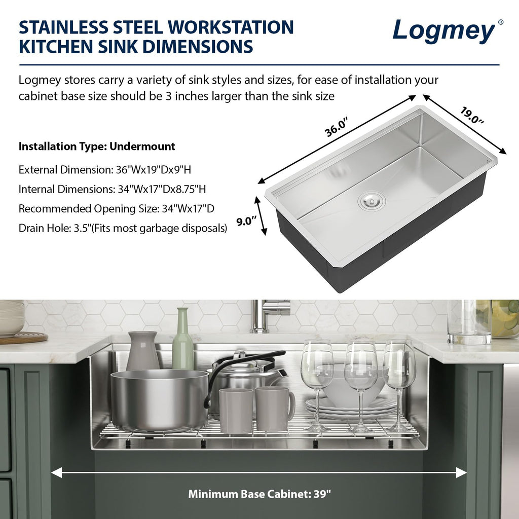 36 Inch Undermount Kitchen Sink