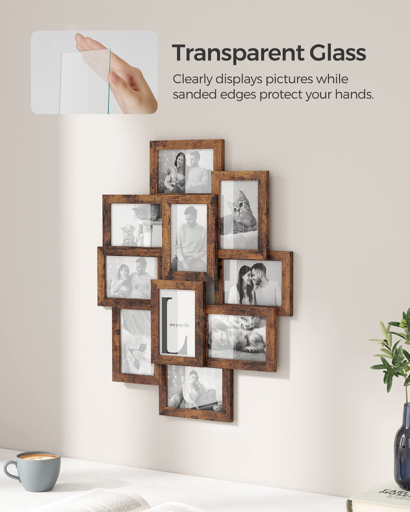 Collage Picture Frames for Wall Decor, 10-Pack 4x6, Glass Front