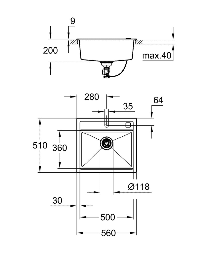 31651AP0 Composite Sink Granite Black
