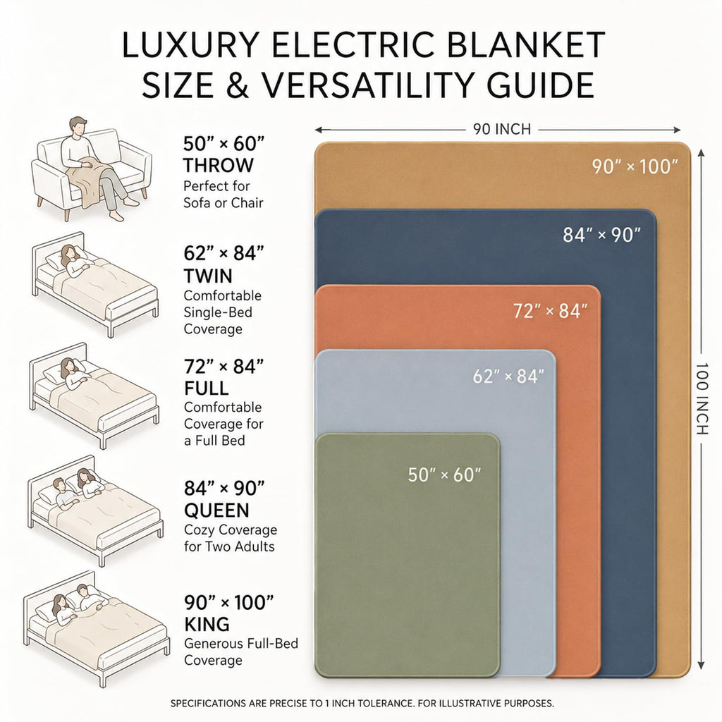 Electric Heated Blanket Throw Size 50"x60", Soft Sherpa Faux Fur Heating Blanket with 10 Adjustable Heat Settings