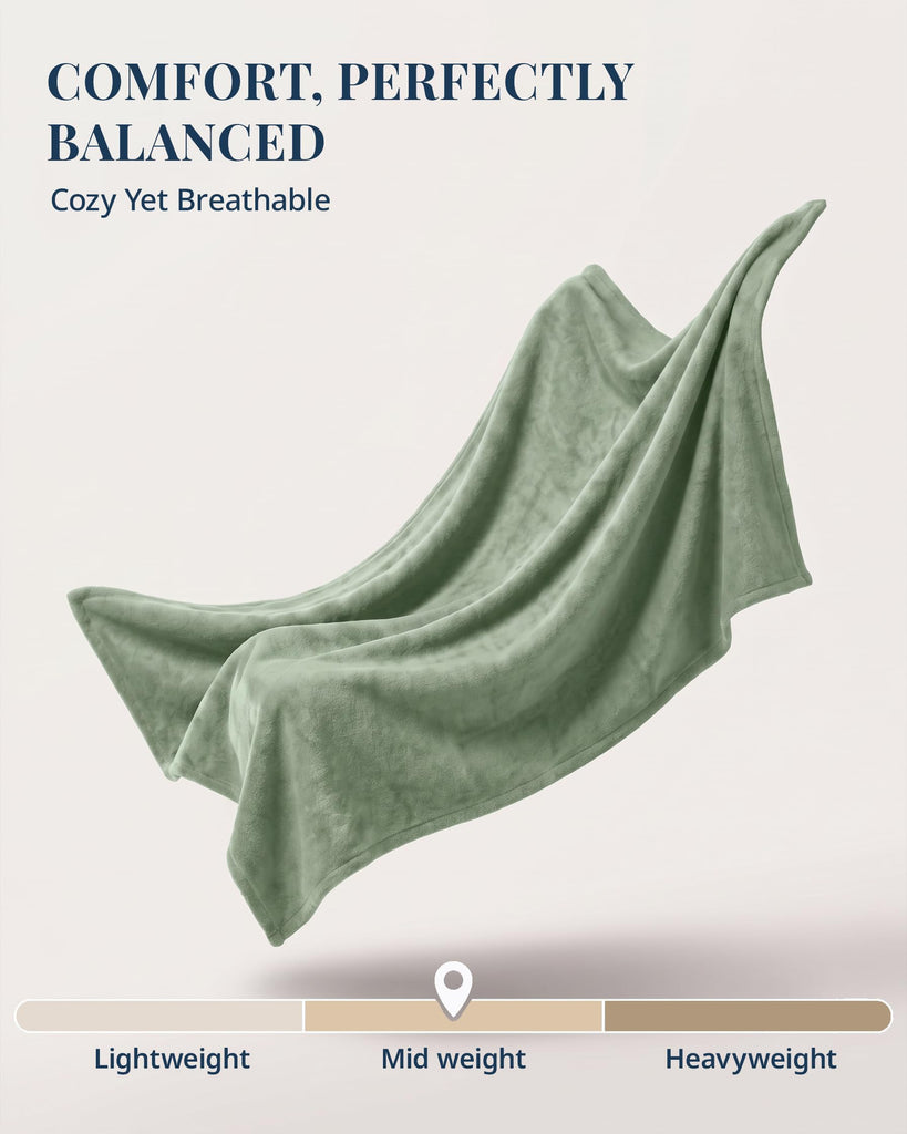100% Cotton Cal King Flannel Sheet Set - Soft & Warm - Sage