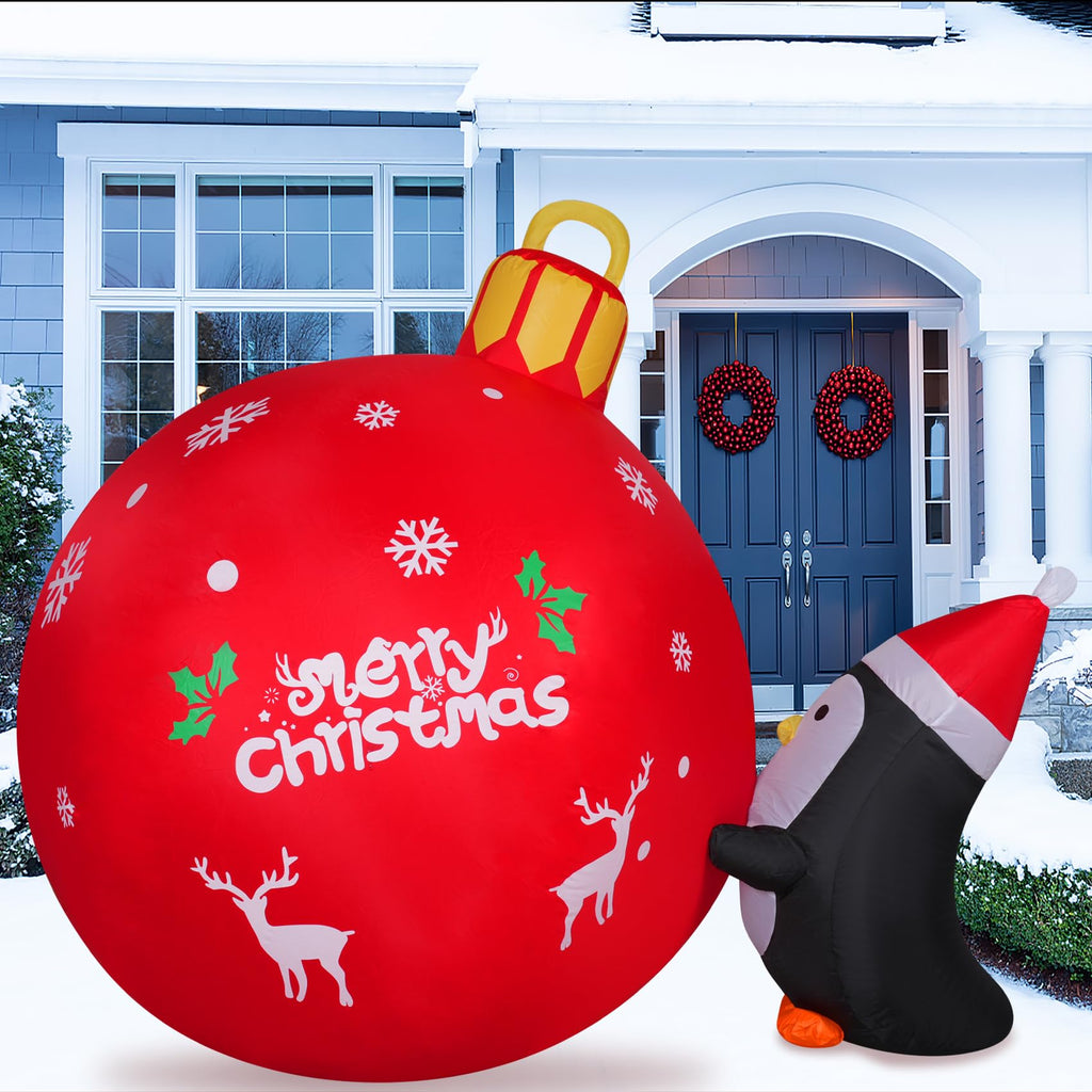 4FT Christmas Inflatable Penguin with Built-in LED Lights