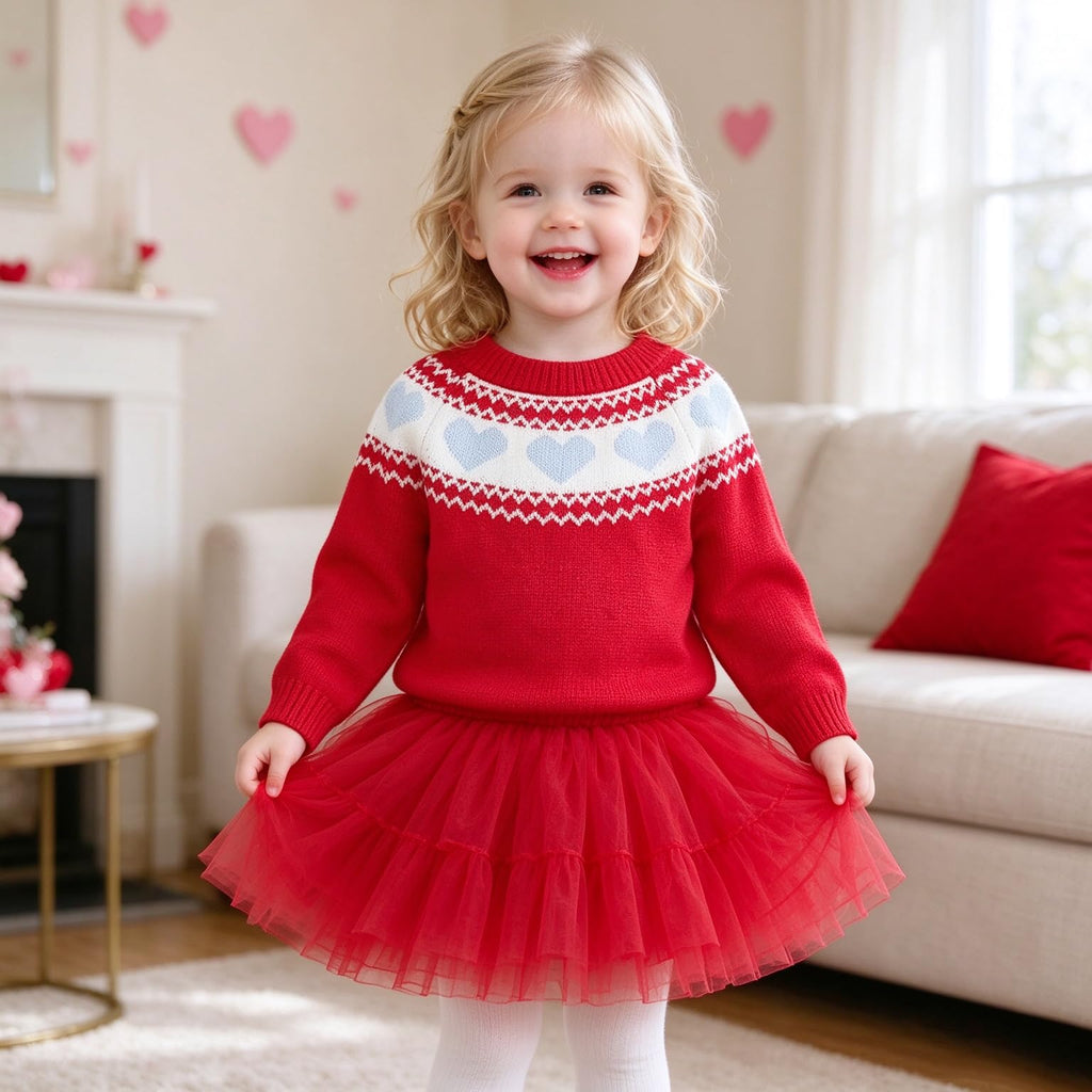 Toddler Baby Boy Girl Christmas Outfit Tree Print Oversized Long Sleeve Mock Neck Knit Sweater Infant Winter Clothes